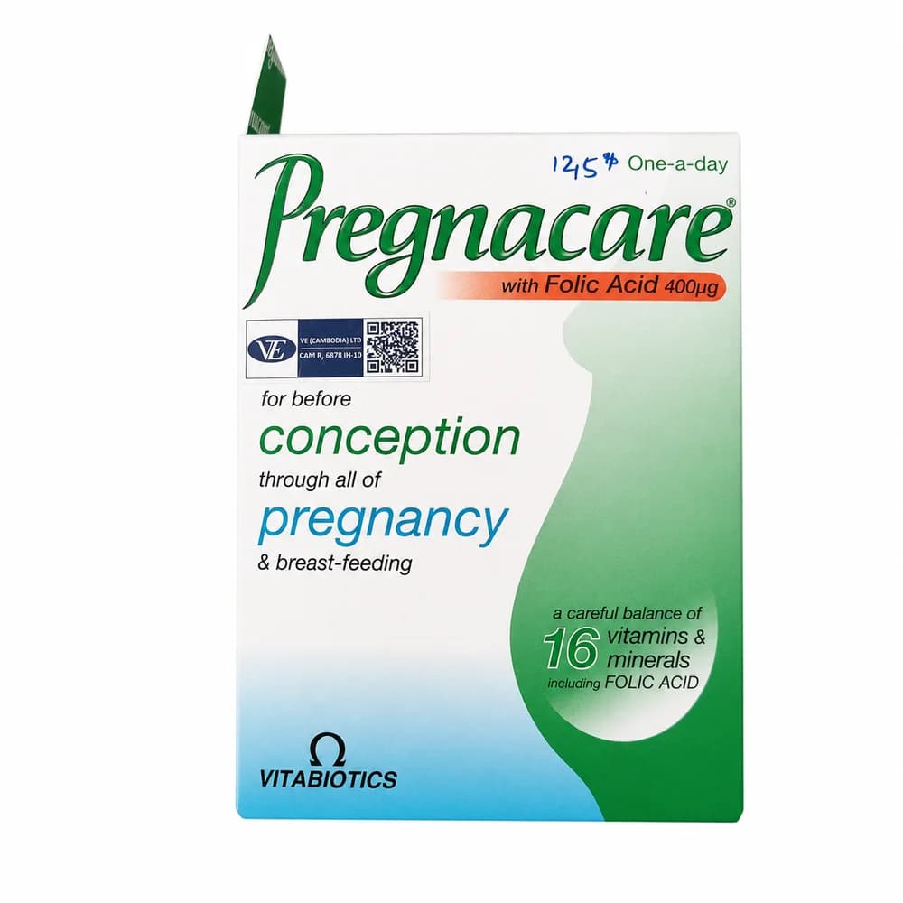 Pregnacare Folic acid 400 µg; one-a-day multivitamin and mineral formula