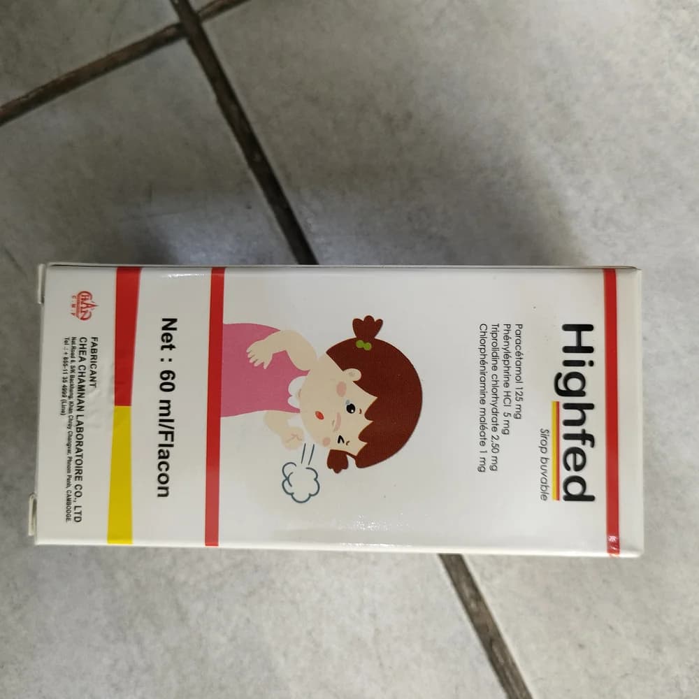 Highfed 125 mg + 5 mg + 2.5 mg + 1 mg / 5 mL