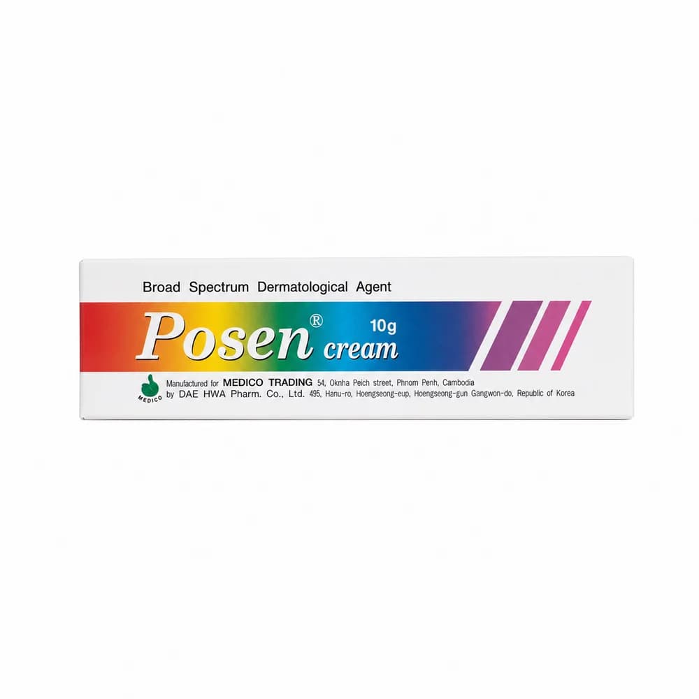 Posen Betamethasone dipropionate 0.064% w/w + clotrimazole 1% w/w + gentamicin sulfate 0.1% w/w