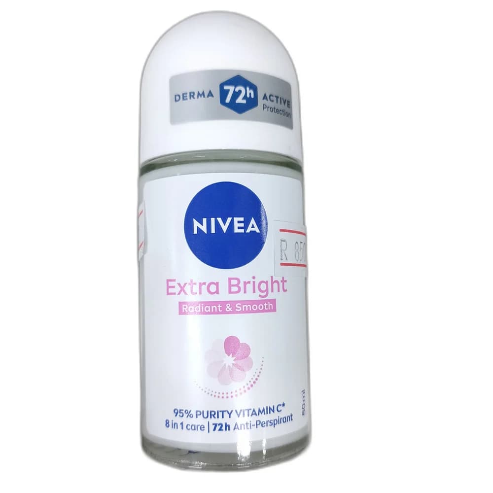 Nivea Extra Bright Radiant & Smooth Roll On Antiperspirant 50 ml