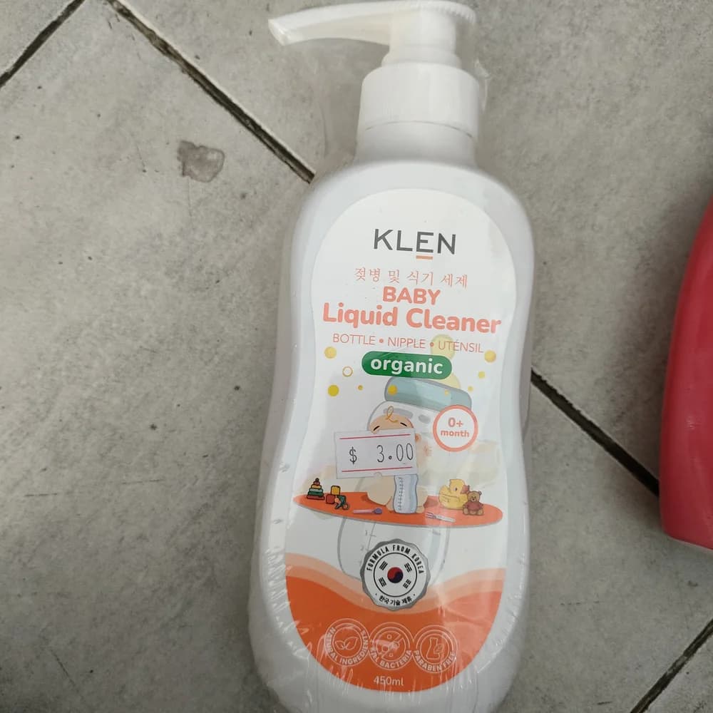 KLEN Baby Liquid Cleaner Use a few drops per bottle or utensil; rinse thoroughly with water.