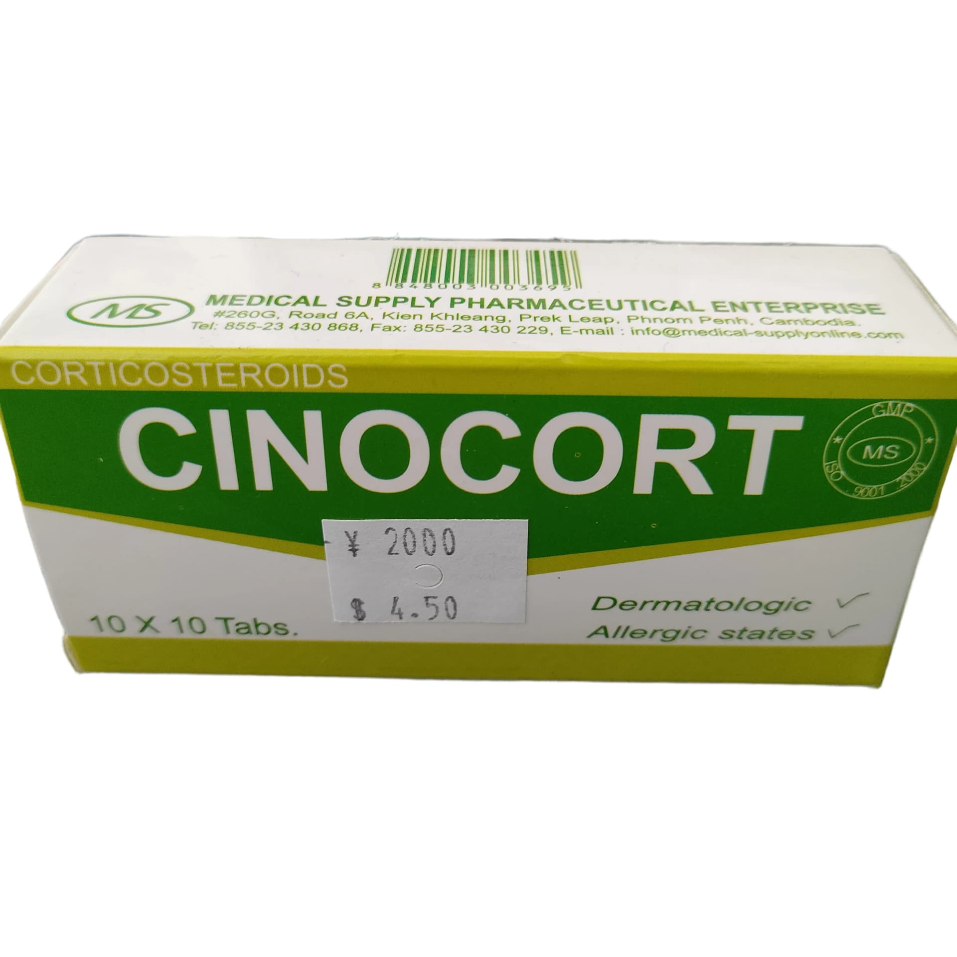 Cinocort 10 x 10 tablets