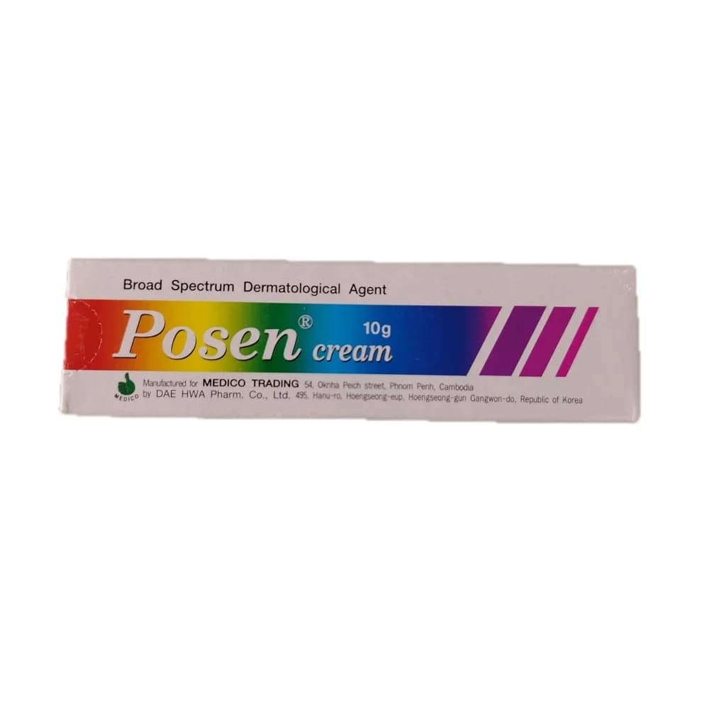 Posen Betamethasone 0.64 mg + Clotrimazole 10 mg + Gentamicin 1 mg per g (10 g)
