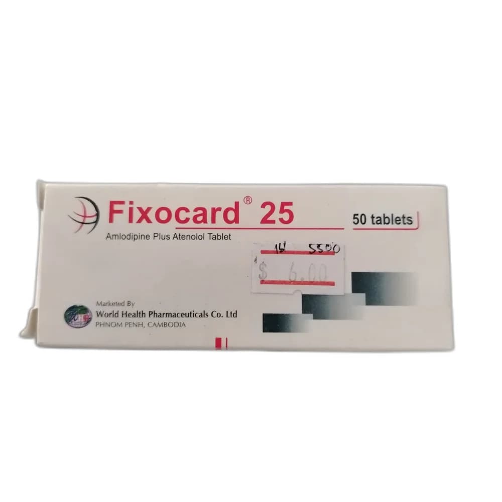 Fixocard 25 Amlodipine 5 mg + Atenolol 25 mg