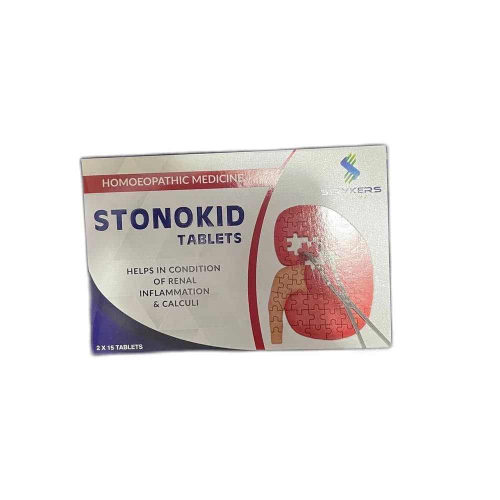 Stonokid Homeopathic tablet product; 2 x 15 tablets
