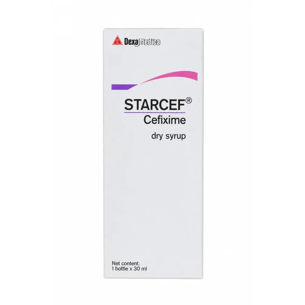 Starcef Cefixime Dry Syrup Cefixime 100 mg / 5 mL after reconstitution