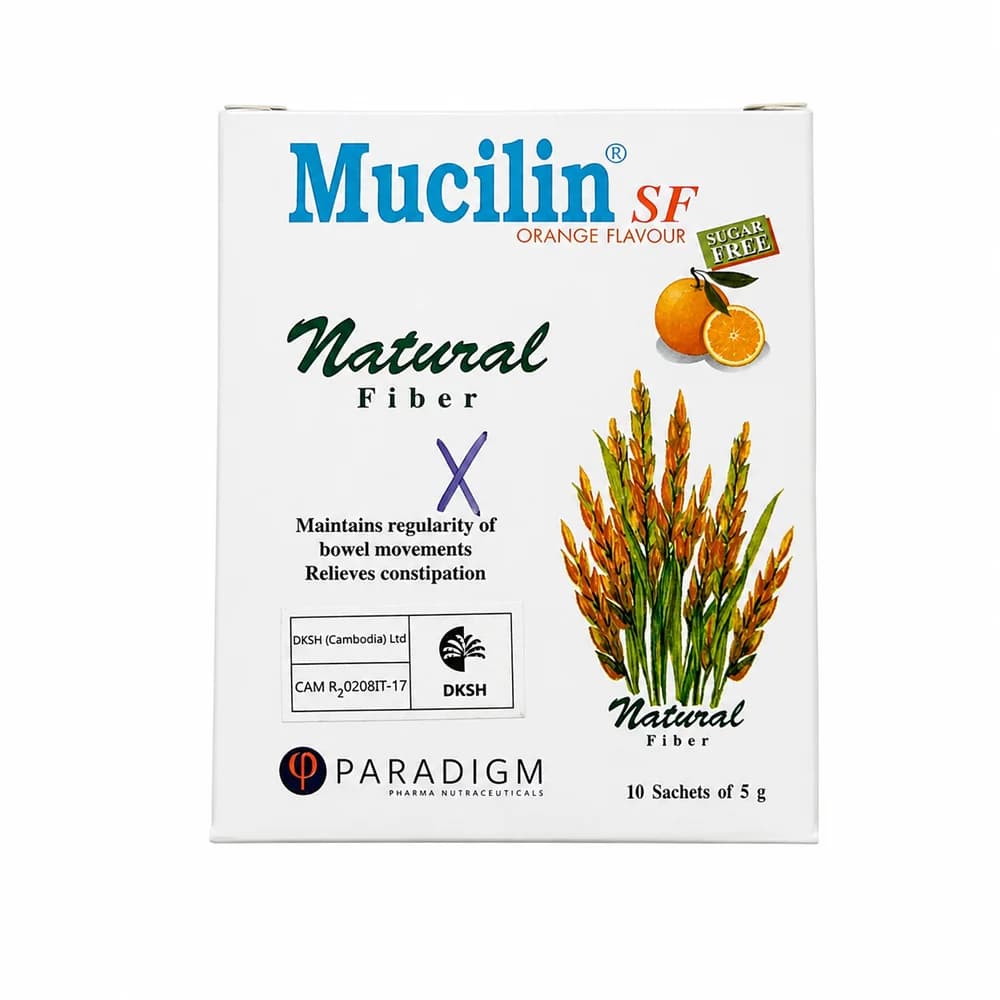 Mucilin SF Ispaghula husk 3.5 g per 5 g sachet