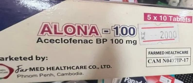 ALONA-100 Aceclofenac BP 100mg