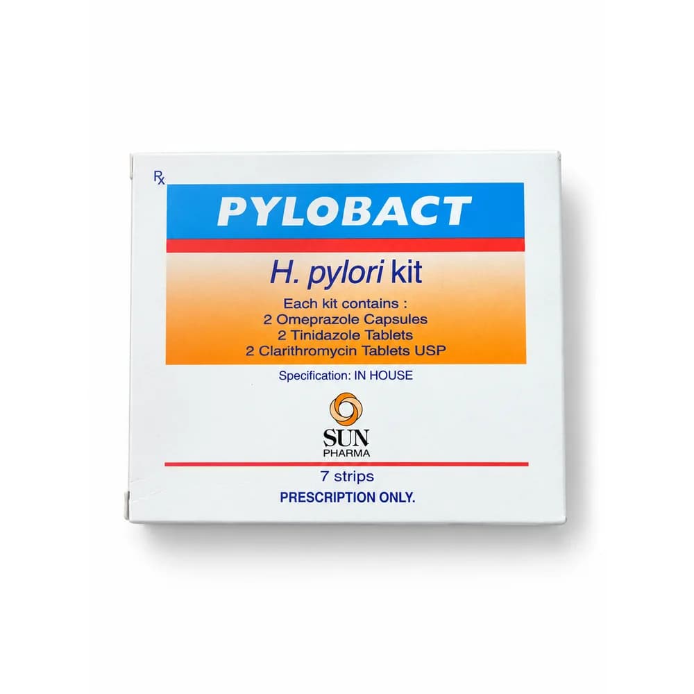 PYLOBACT Omeprazole 20 mg + Tinidazole 500 mg + Clarithromycin 250 mg