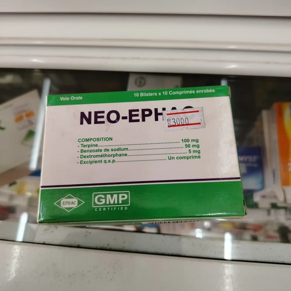 Neo-Ephac Terpin hydrate 100 mg / sodium benzoate 50 mg / dextromethorphan 5 mg
