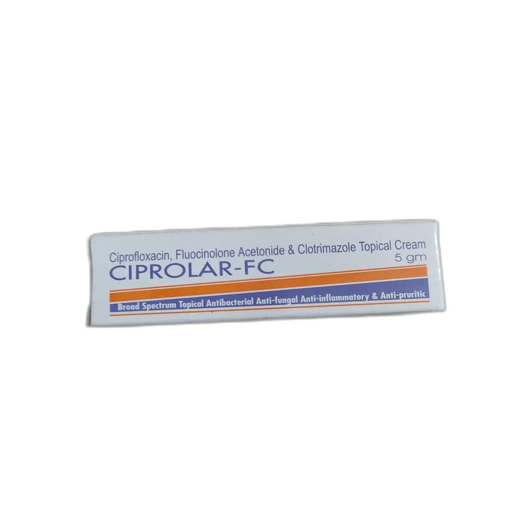 Ciprolar-FC Ciprofloxacin 0.5% / Fluocinolone 0.025% / Clotrimazole 1%
