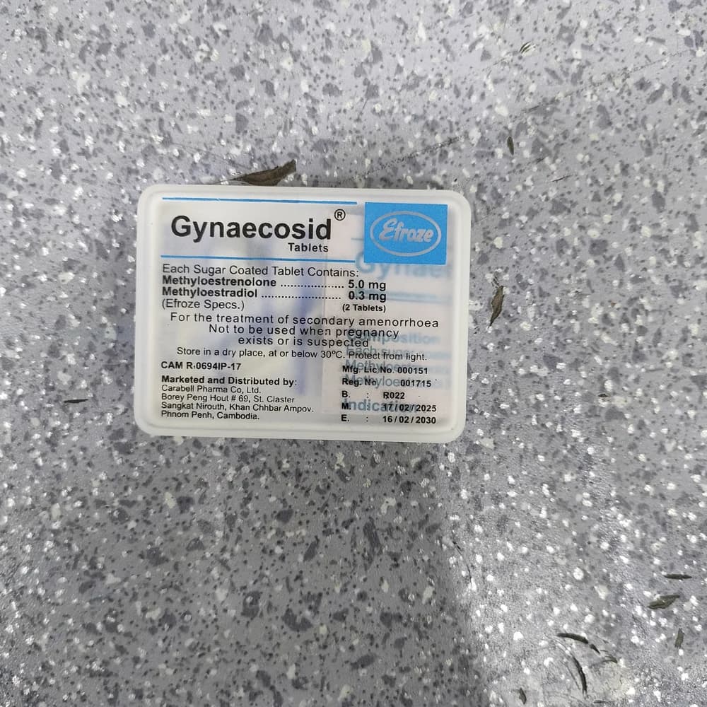 Gynaecosid Methyloestrenolone 5.0 mg / Methyloestradiol 0.3 mg