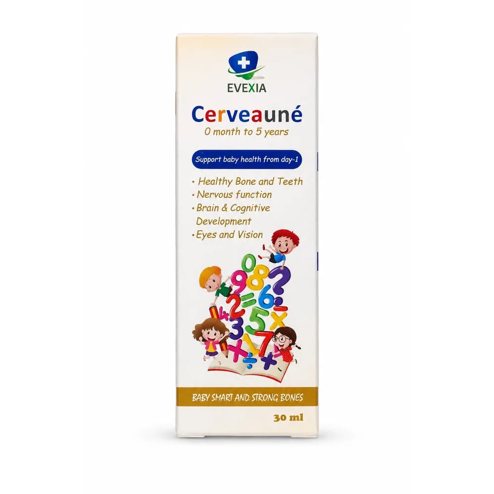 Cerveauné Vitamin D3 400 IU (10 mcg) and DHA 1 mg per 10 drops, 30 ml