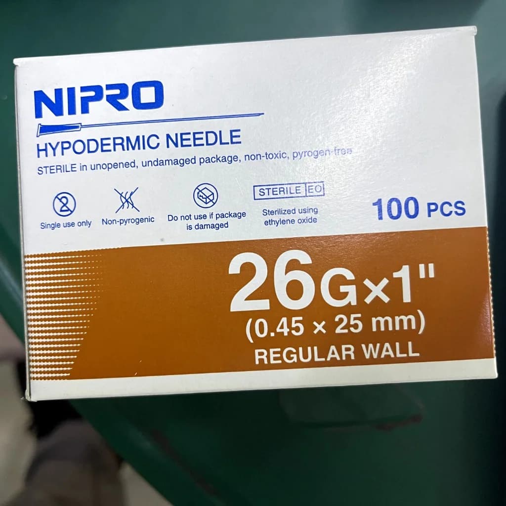 Nipro (Hypodermic Needle) 26gx1 (0.45 x 25 mm)
