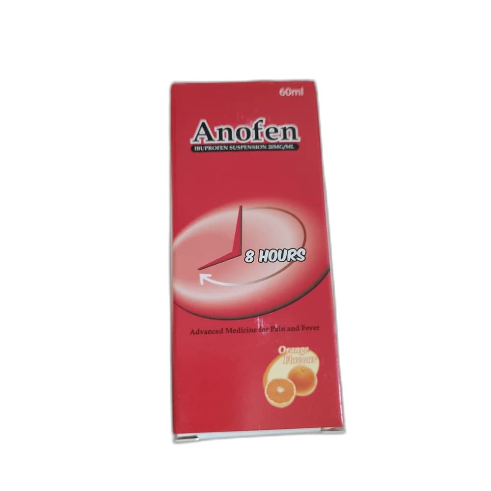 Anofen Ibuprofen Suspension 100 mg / 5 mL, 60 mL