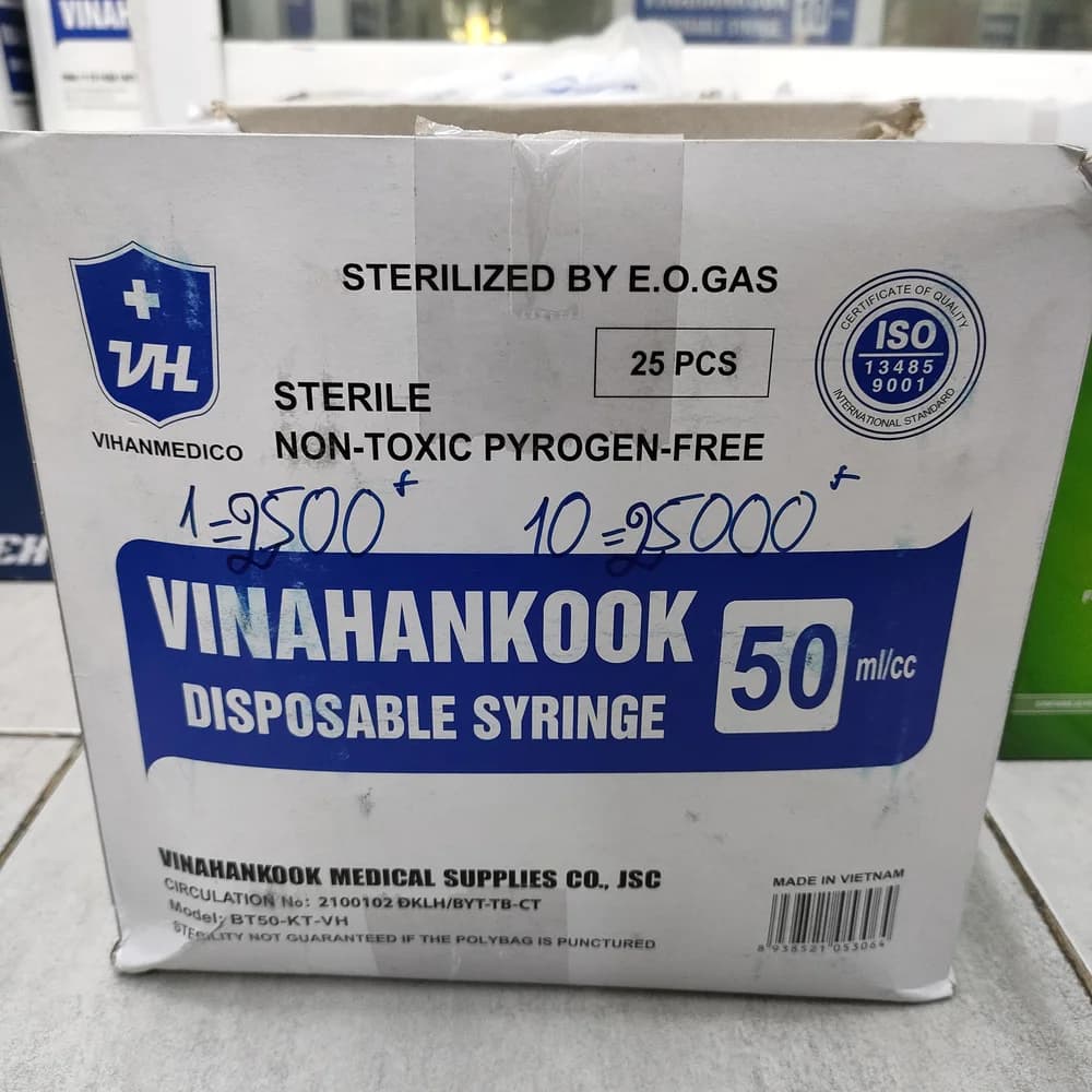 Vinahankook Disposable Syringe 10ml Sterile disposable syringe, 10 ml/cc
