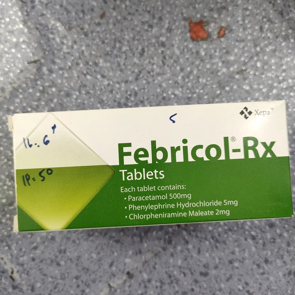 Febricol-Rx 500 mg / 5 mg / 2 mg