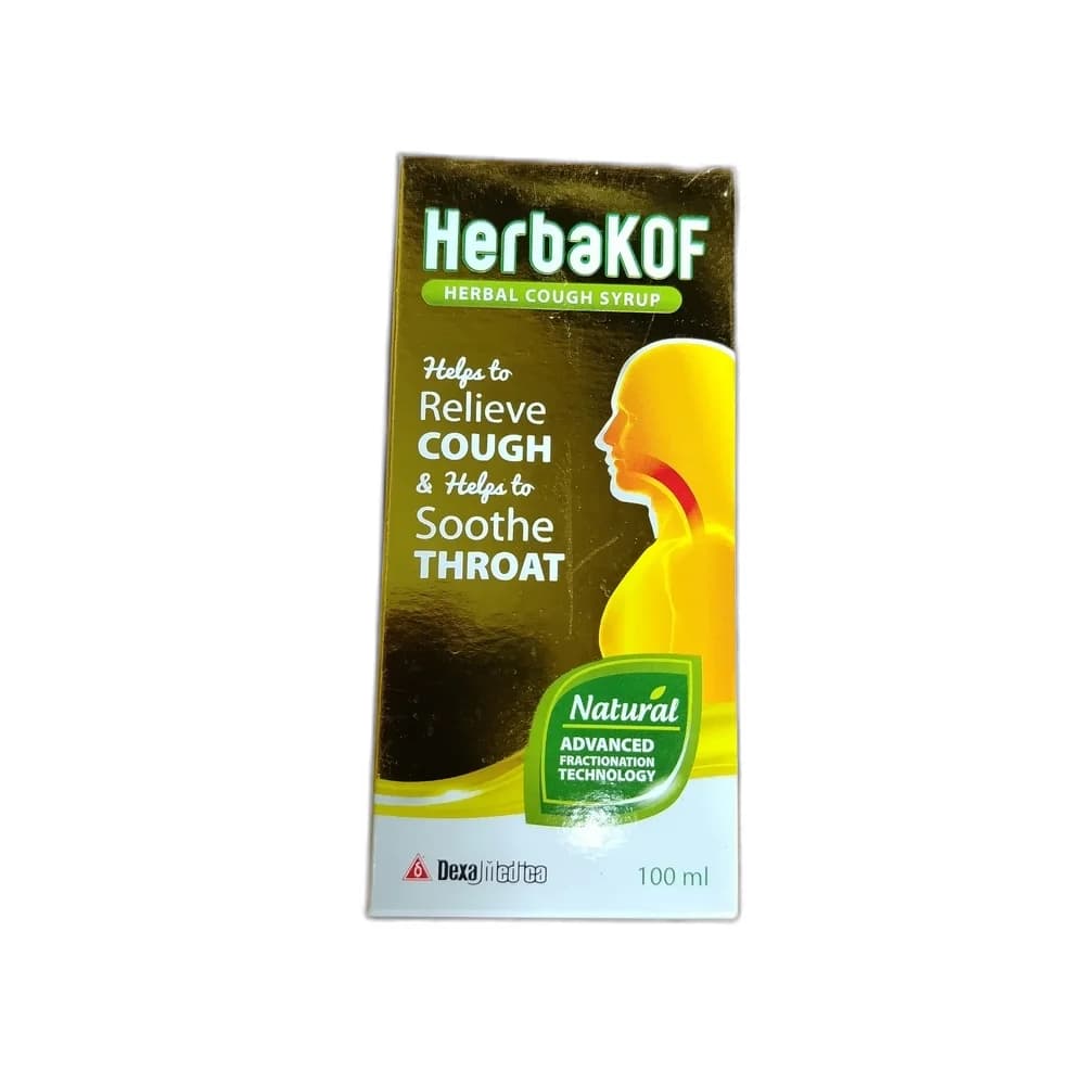 HerbaKOF Herbal extract (Vitex trifolia 1g + Zingiber 0.25g + Abrus 0.25g + Phaleria 0.2g / 15 ml)