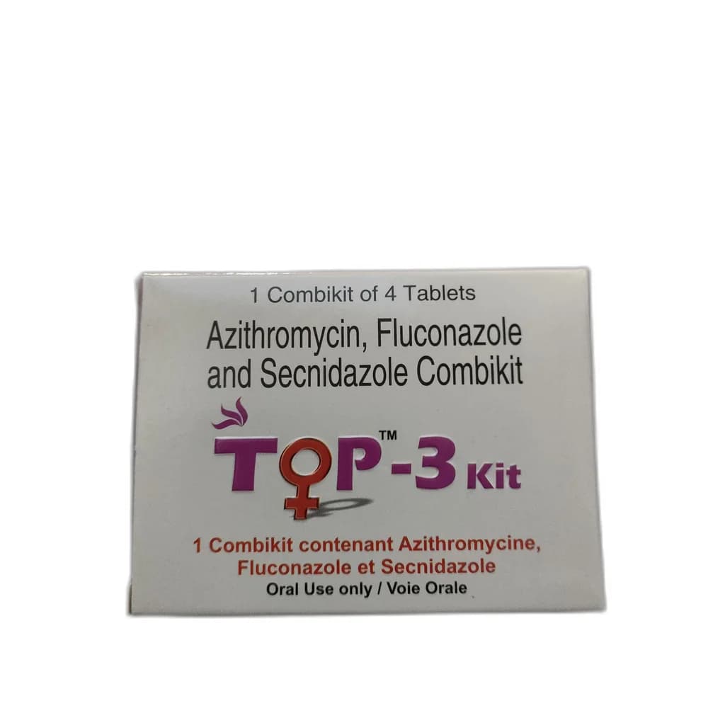 TOP-3 Kit Azithromycin 1g + Fluconazole 150mg + Secnidazole 1g