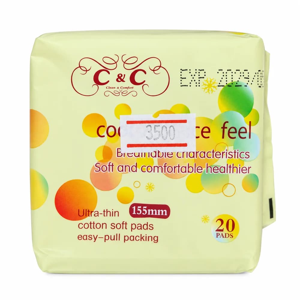 C&C Cool and Ice Feel Ultra-Thin Pantyliners 155 mm