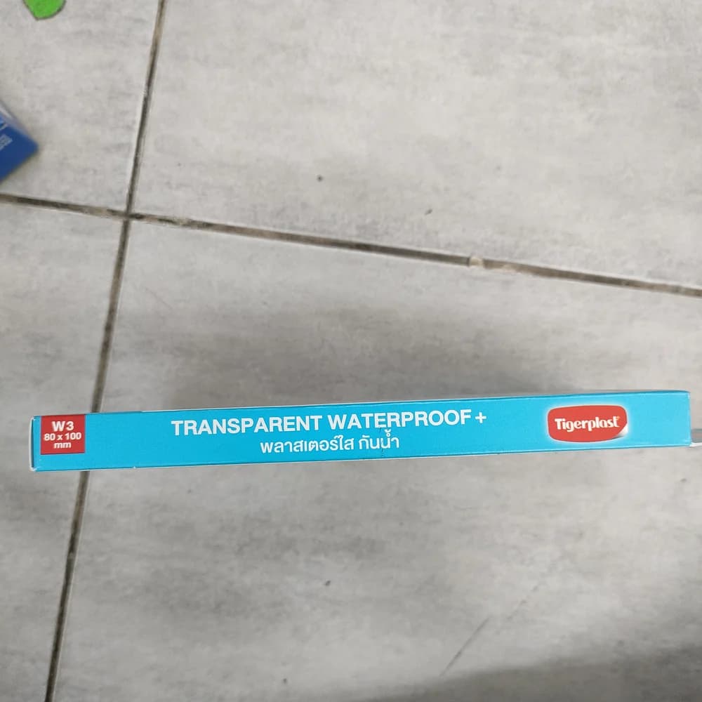 Tigerplast Transparent Waterproof Dressing (W3 XL 80x100mm) Transparent waterproof adhesive dressing, W3 XL 80 x 100 mm, 2 dressings per pack