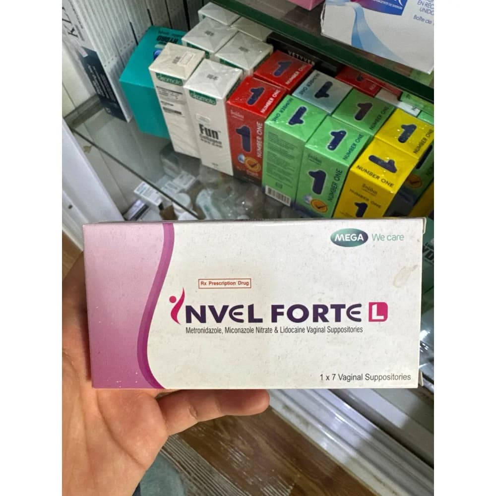 Nyel Forte-L Metronidazole 750 mg / miconazole nitrate 200 mg / lidocaine 100 mg