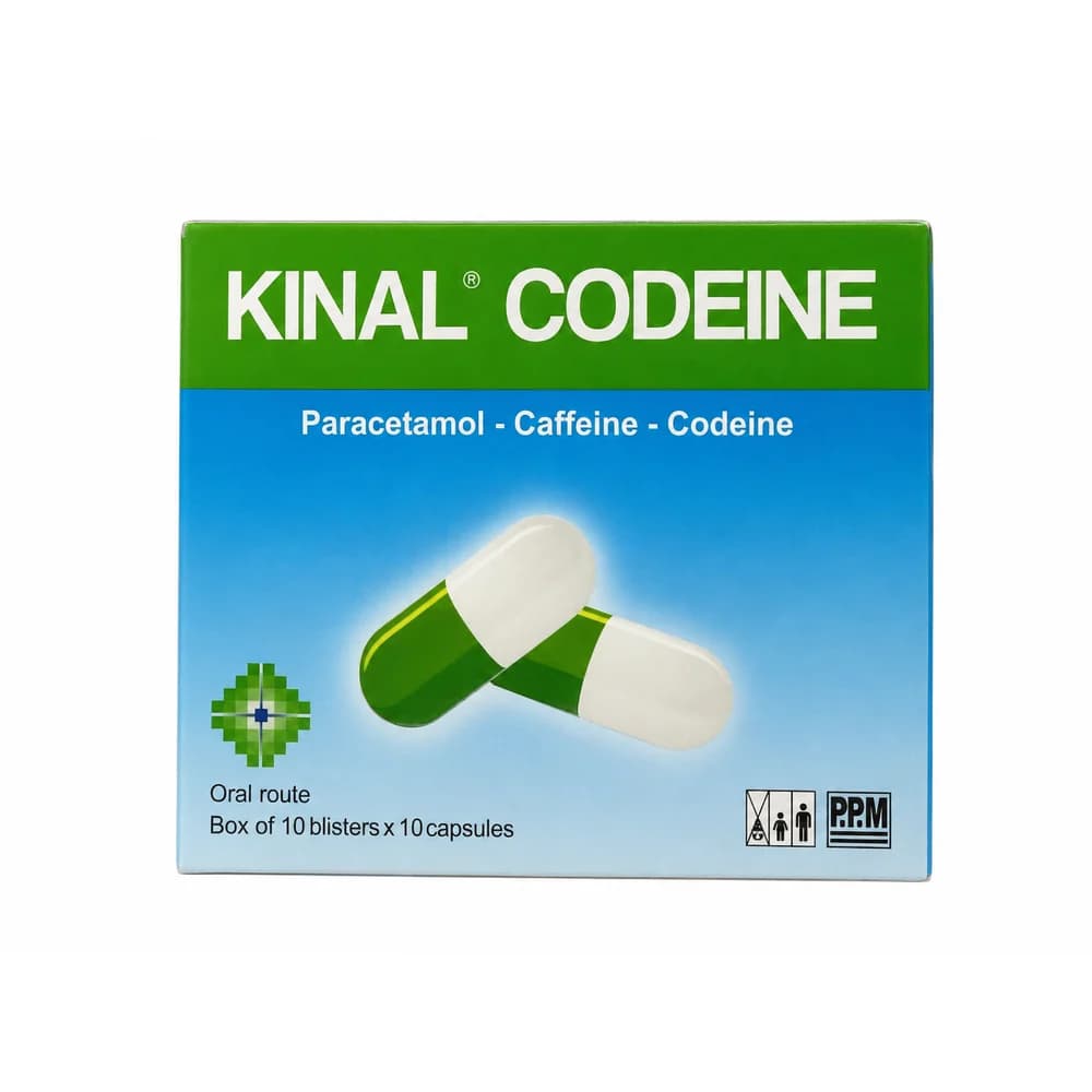 Kinal Codeine Paracetamol 400 mg / Caffeine 50 mg / Codeine phosphate hemihydrate 20 mg