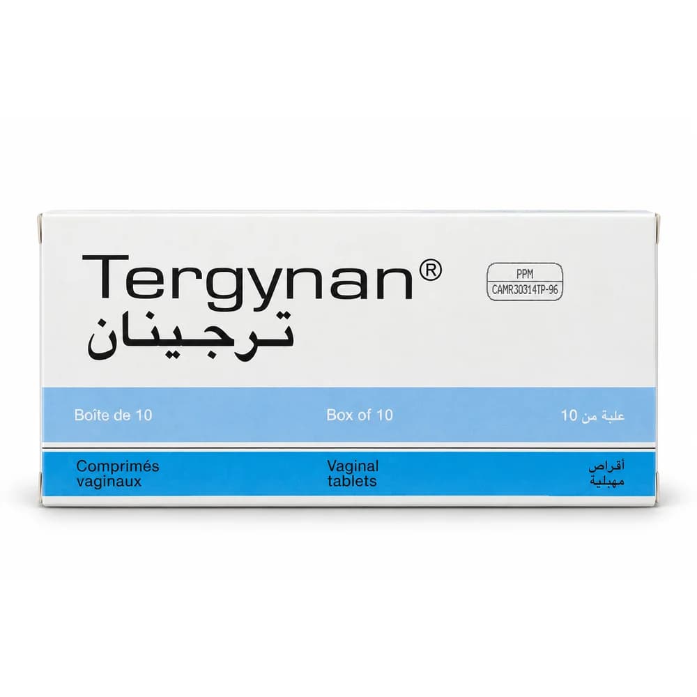 Tergynan Metronidazole 500 mg + neomycin sulfate 65,000 IU + nystatin 100,000 IU per vaginal tablet