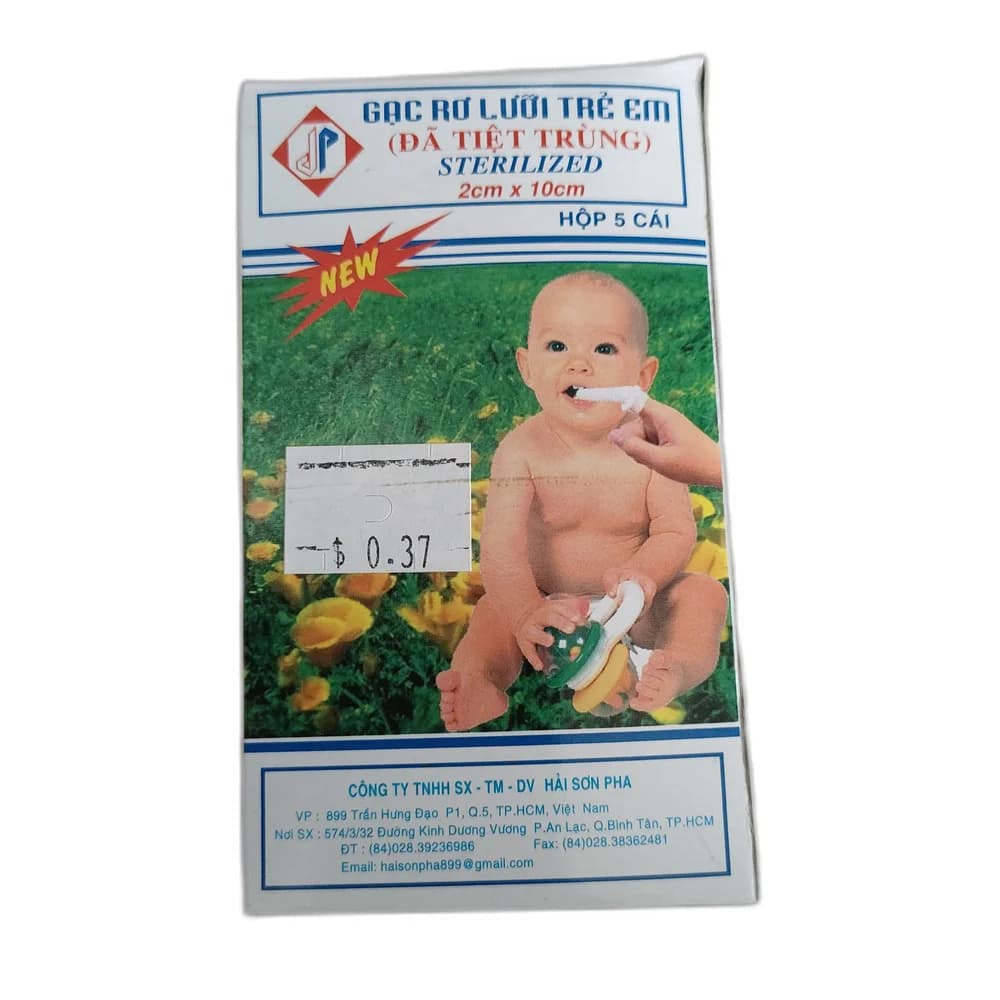 Gạc Rơ Lưỡi Trẻ Em 2 cm × 10 cm