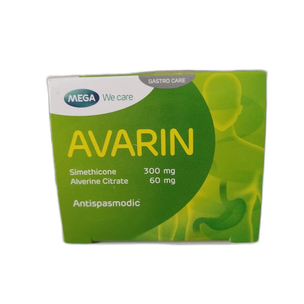 AVARIN Simethicone 300 mg, Alverine Citrate 60 mg