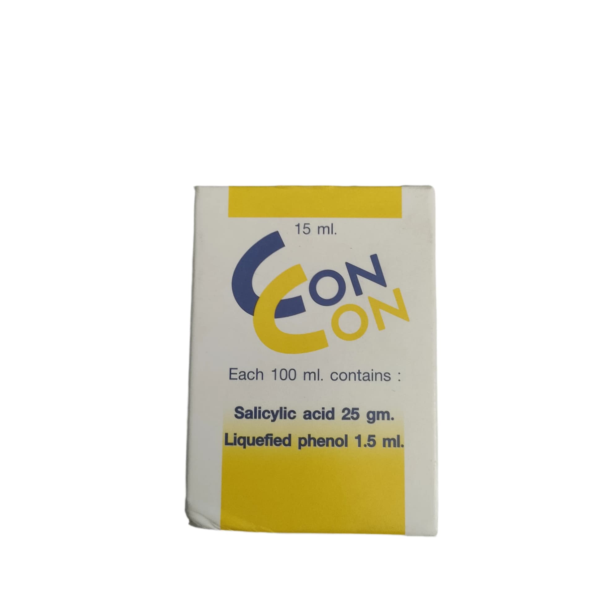 Con Con Salicylic acid 25 g / Liquefied phenol 1.5 mL per 100 mL