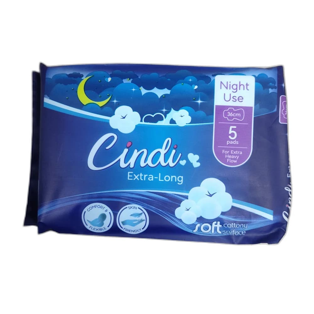 Cindi Extra-Long Night Sanitary Pads 36 cm, Extra-long