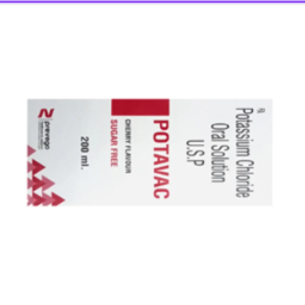 Potavac 1.5g/15ml (200ml) Oral Solution (Potassium Chloride) 1.5g/15ml (200ml)