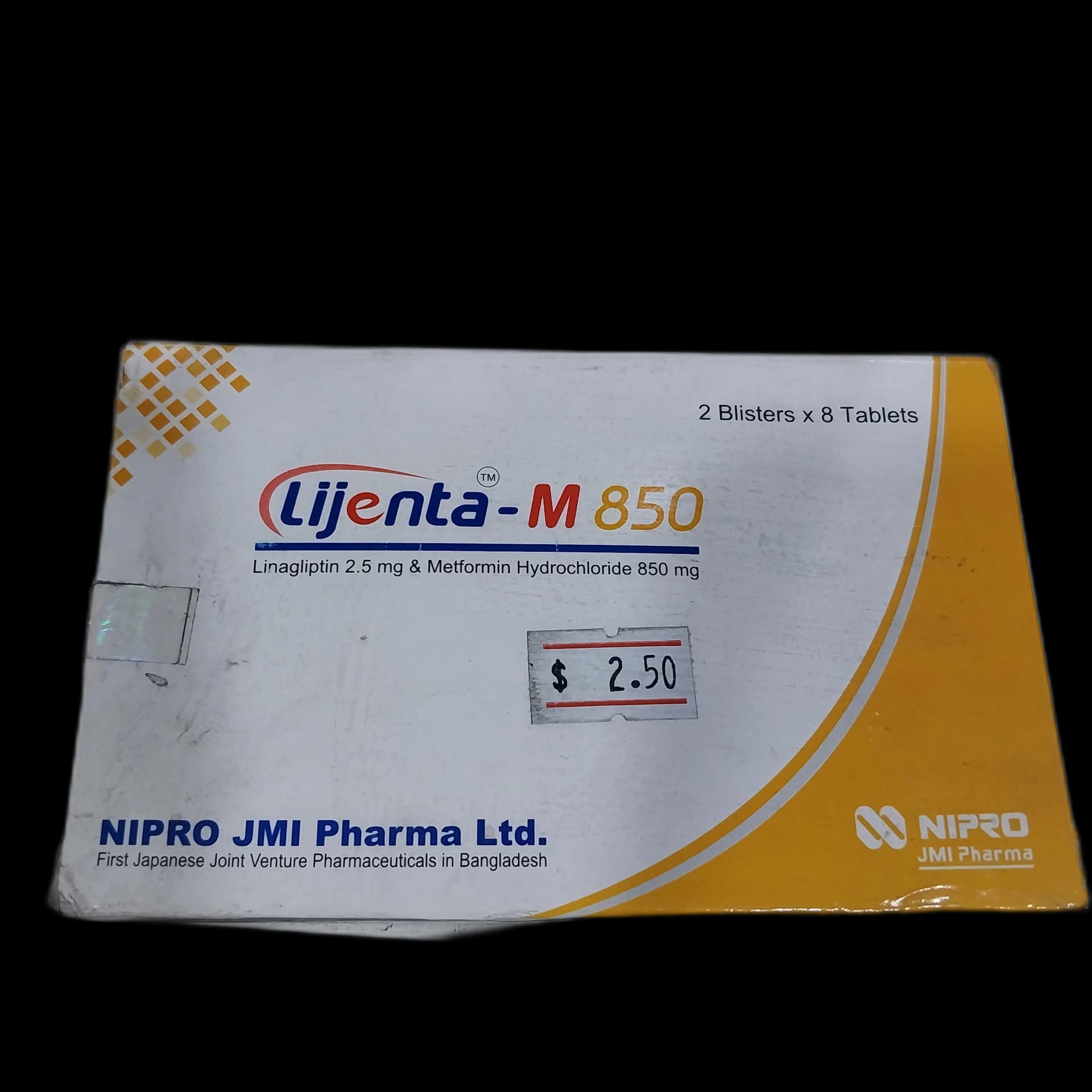 Lijenta-M 850 Linagliptin 2.5mg + Metformin 850mg