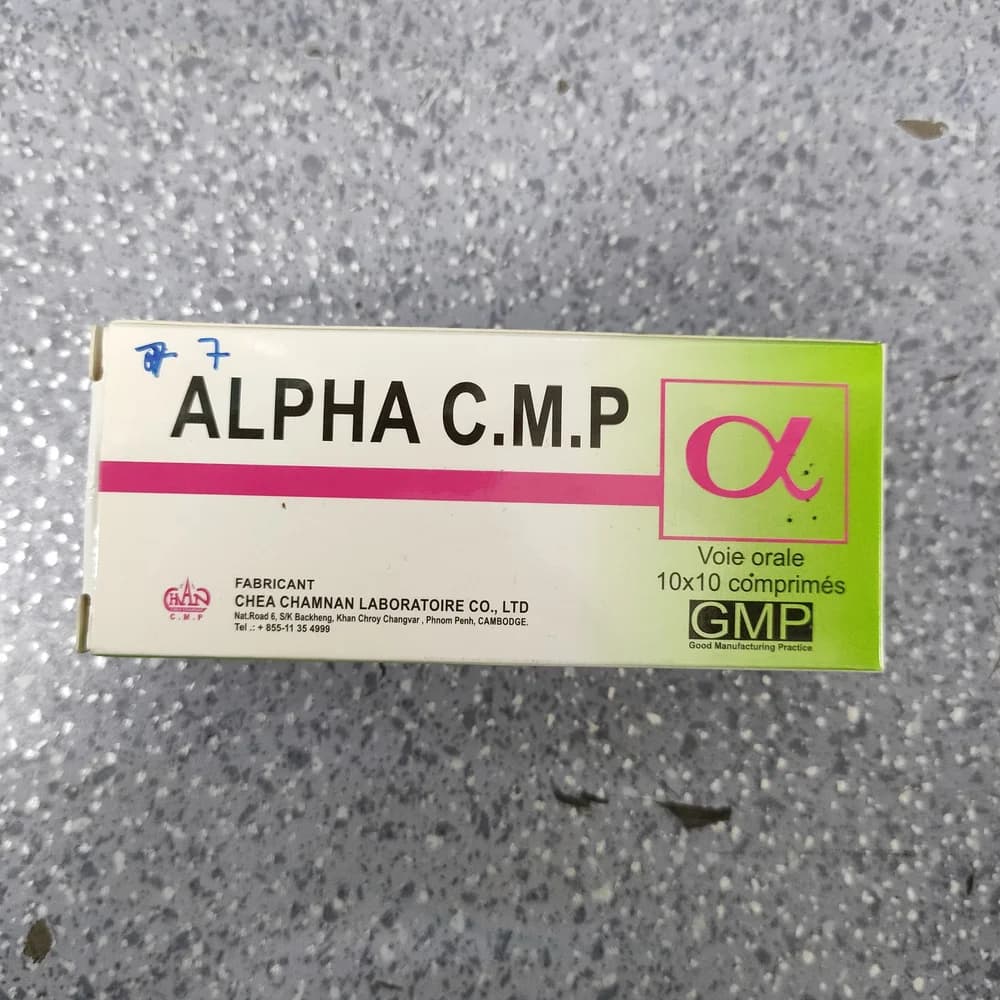 Alpha C.M.P Chymotrypsin (Alpha-chymotrypsin) 21 microkatals (4.2 mg) per tablet