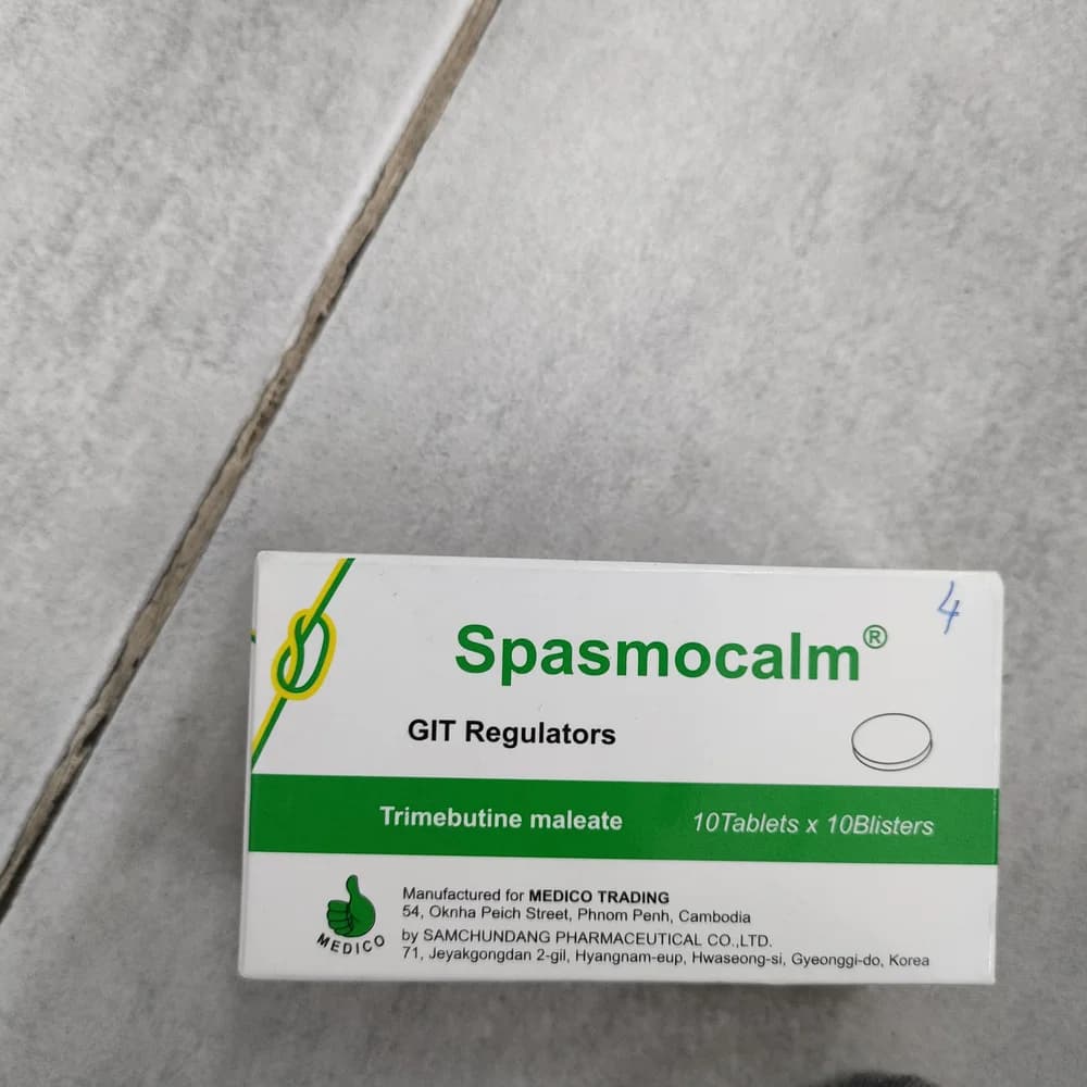 Spasmocalm Trimebutine maleate 100 mg per tablet