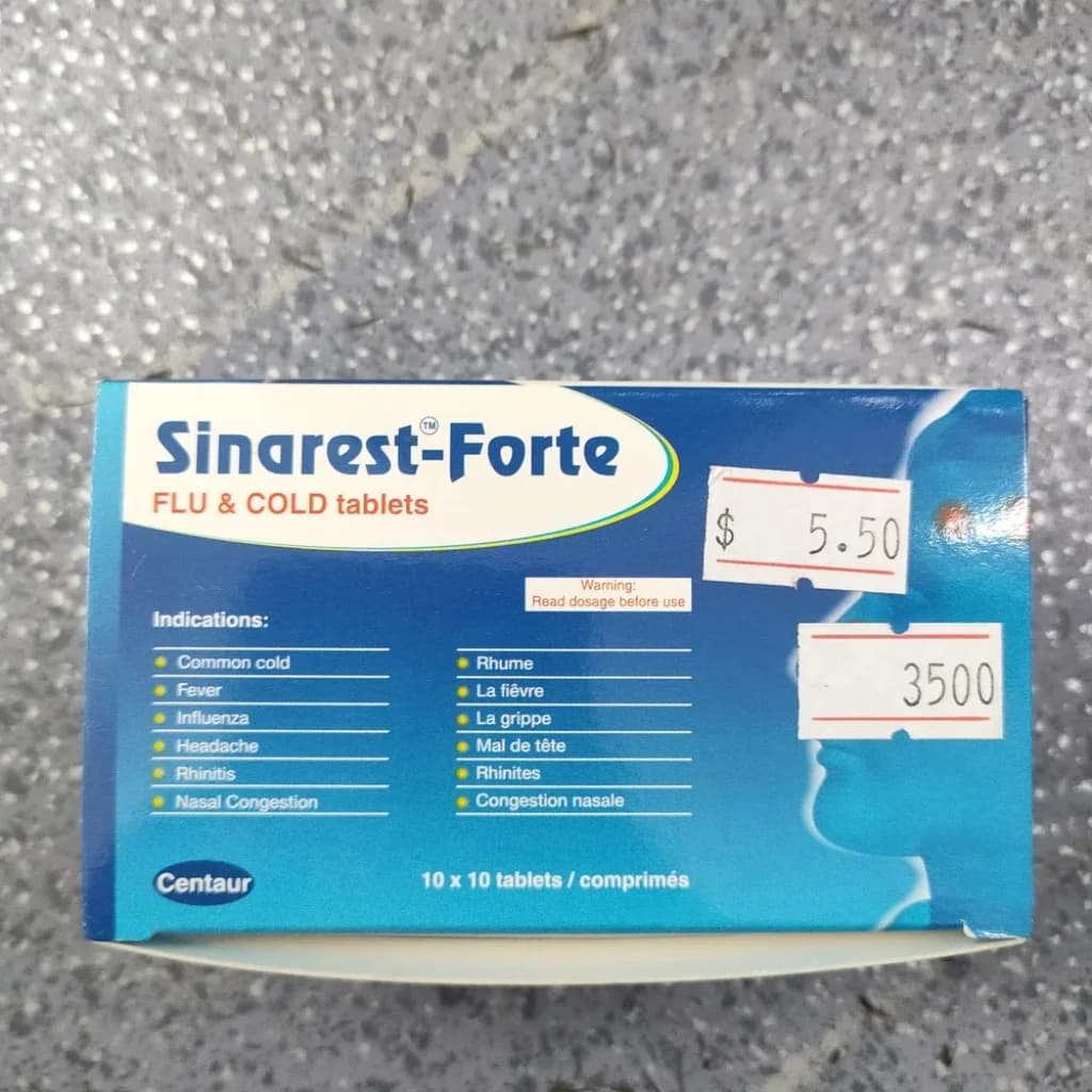 Sinarest-Forte 500 mg / 10 mg / 2 mg / 30 mg