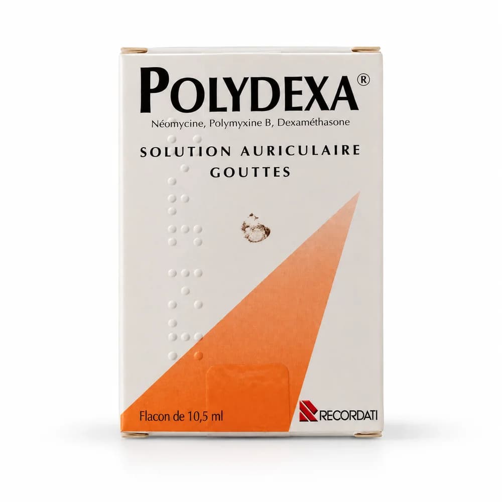 Polydexa Neomycin sulfate 650,000 IU/100 ml / polymyxin B sulfate 1,000,000 IU/100 ml / dexamethasone sodium metasulfobenzoate 0.1 g/100 ml