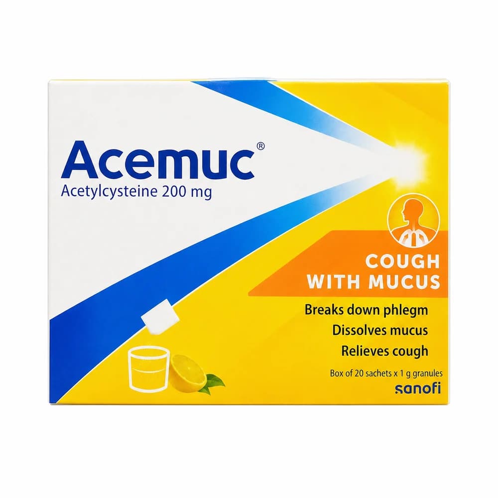 Acemuc Acetylcysteine 200 mg granules