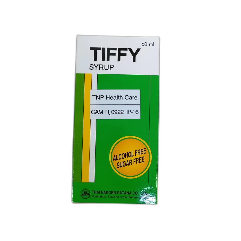 Tiffy Syrup Paracetamol 120 mg / Phenylephrine HCl 5 mg / Chlorpheniramine maleate 1 mg per 5 mL
