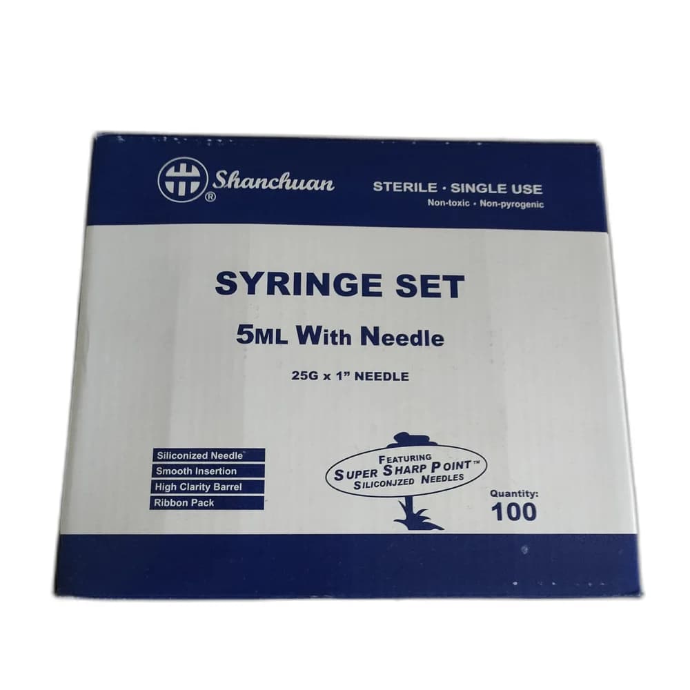 Shanchuan Syringe Set 5 mL; 25G × 1 in needle