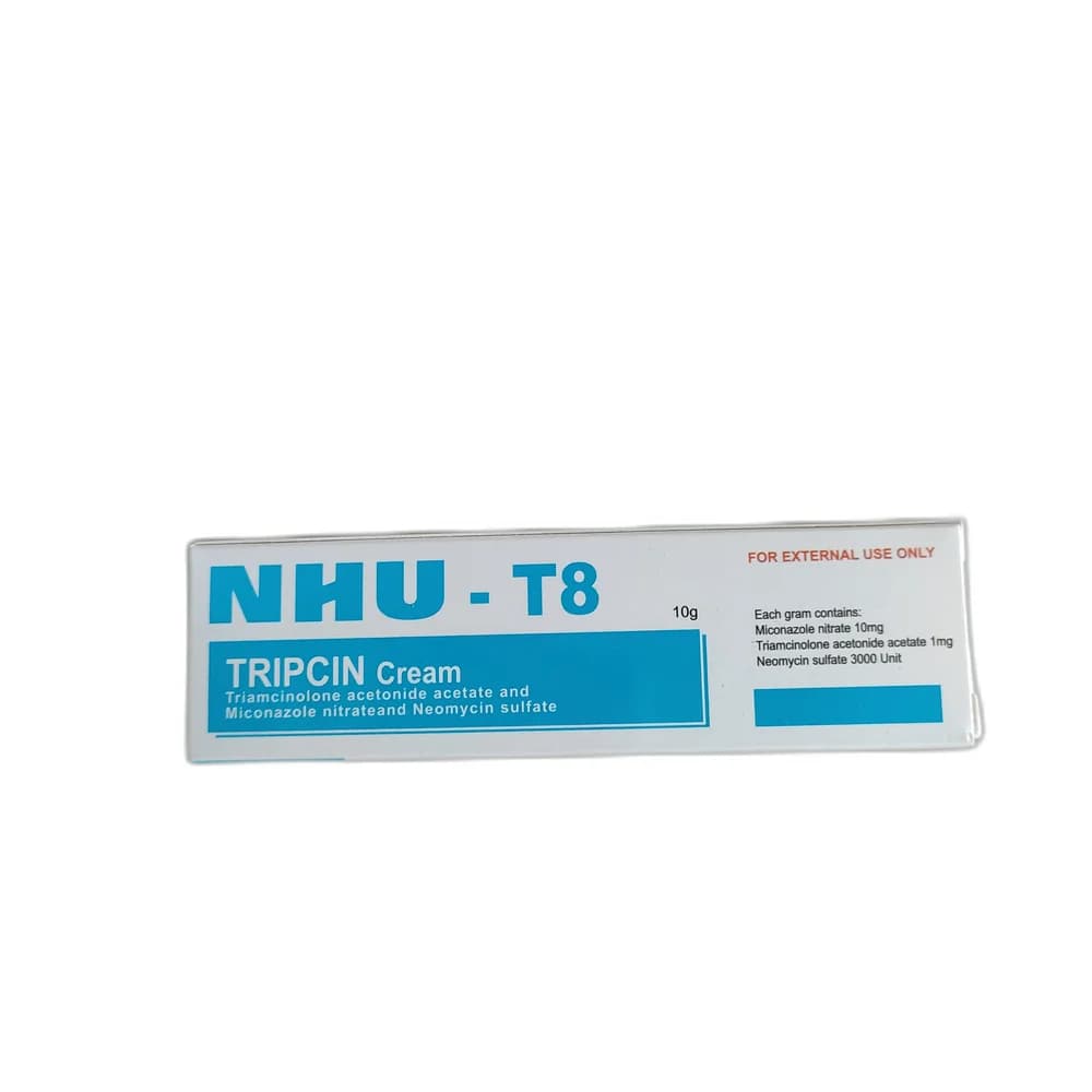 Tripcin Miconazole nitrate 1% + Triamcinolone acetonide 0.1% + Neomycin sulphate 3000 units/g
