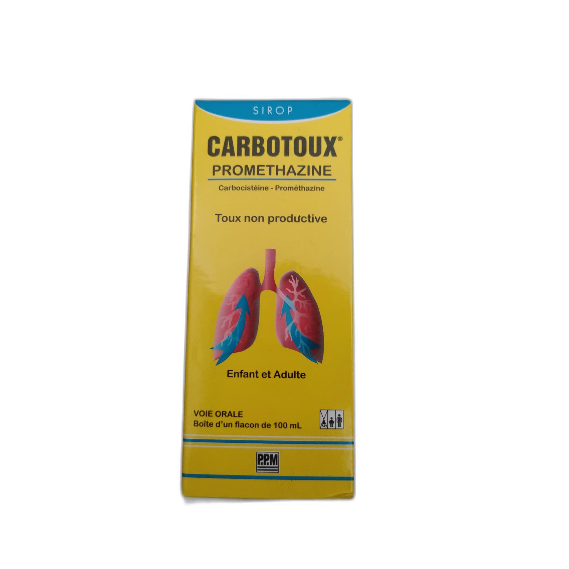 Carbotoux Promethazine 100 mg + 2.5 mg / 5 mL