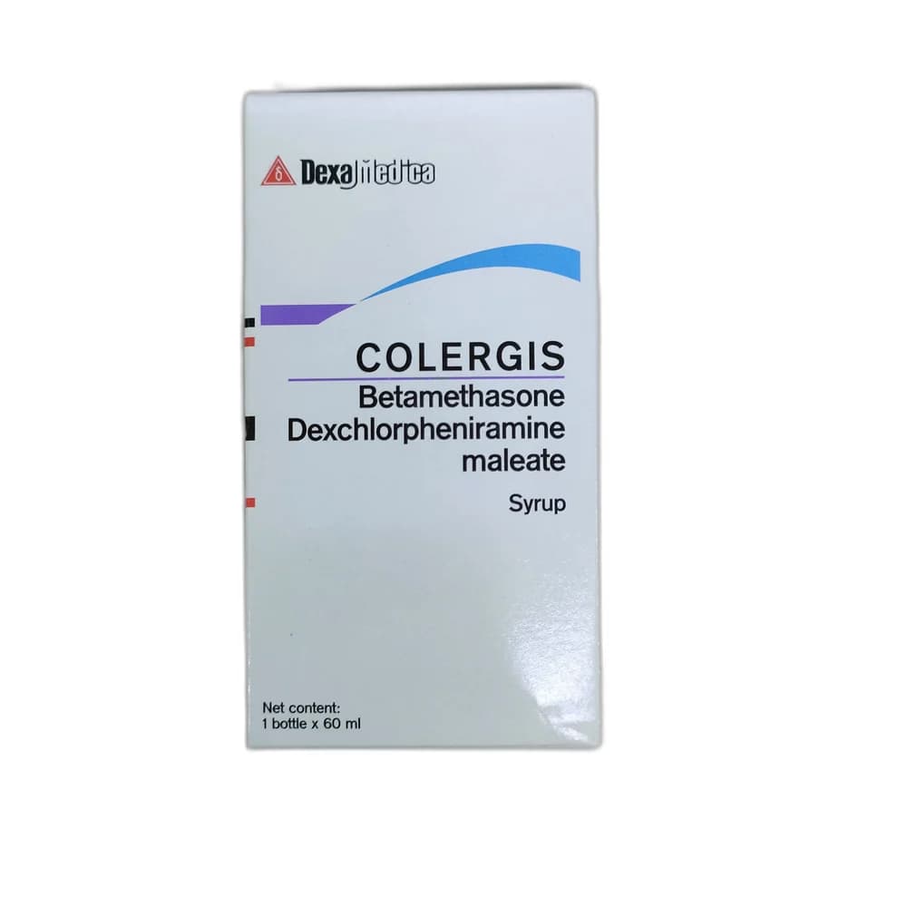 Colergis Betamethasone 0.25 mg / Dexchlorpheniramine maleate 2 mg per 5 mL