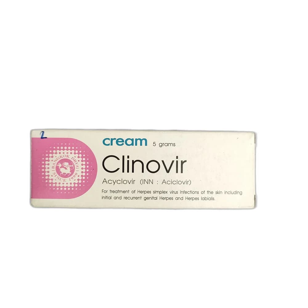 Clinovir Cream Aciclovir 5% w/w (5 g per 100 g)