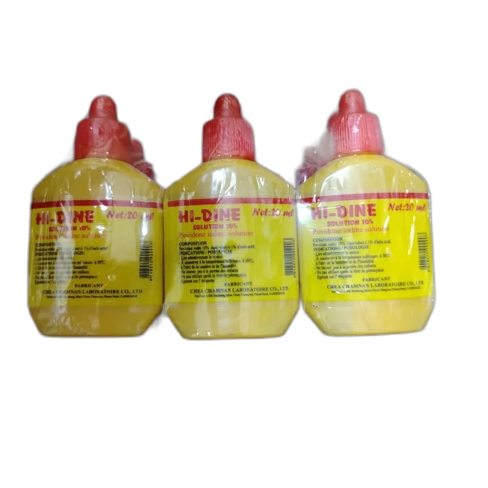 Hi-Dine 10% (equivalent to 1% available iodine), 20 mL