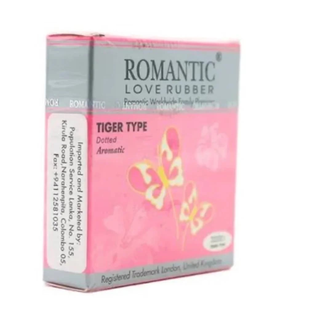 Romantic Love Rubber Tiger type dotted aromatic  3 condoms