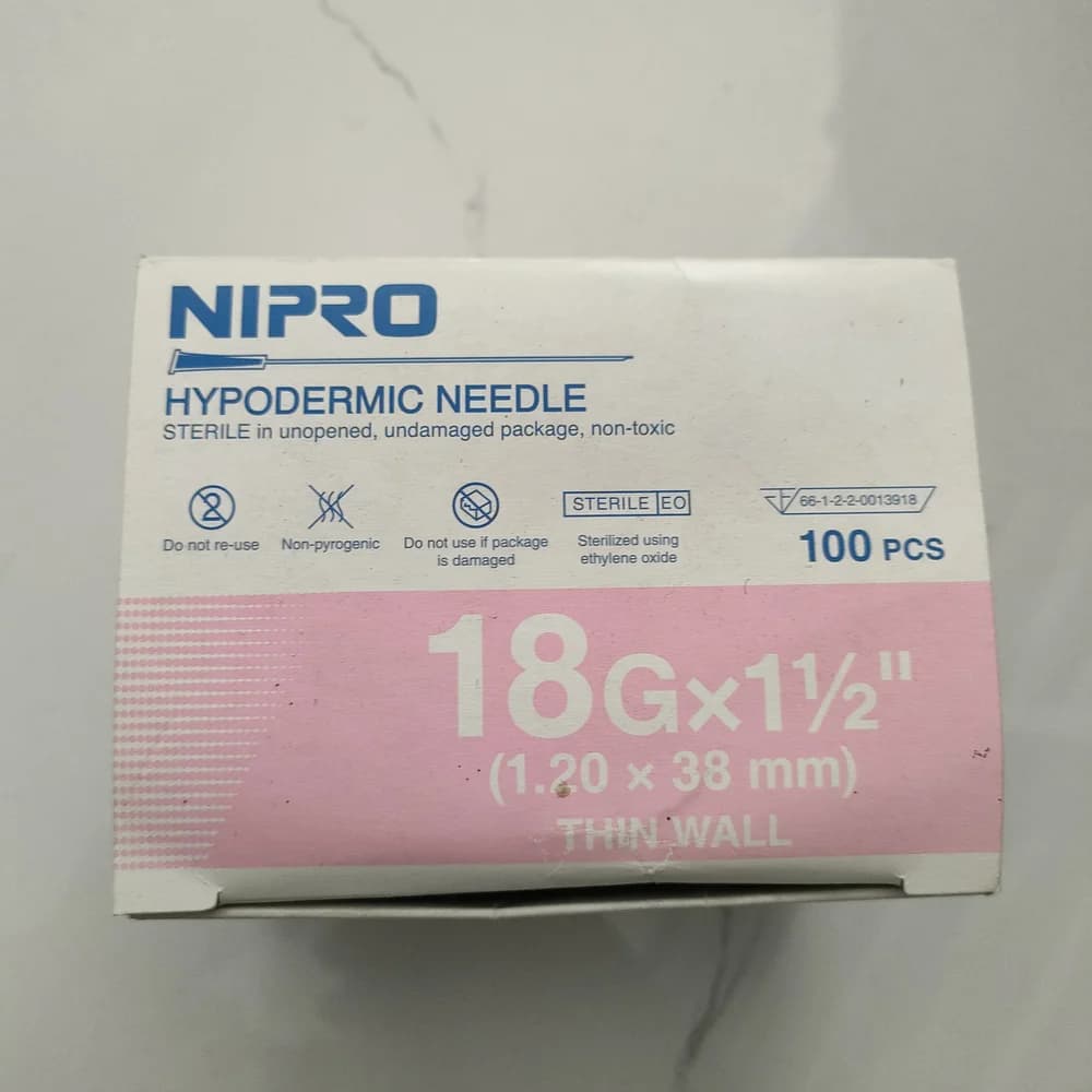 Nipro 18G x 1½" (1.20 x 38 mm)