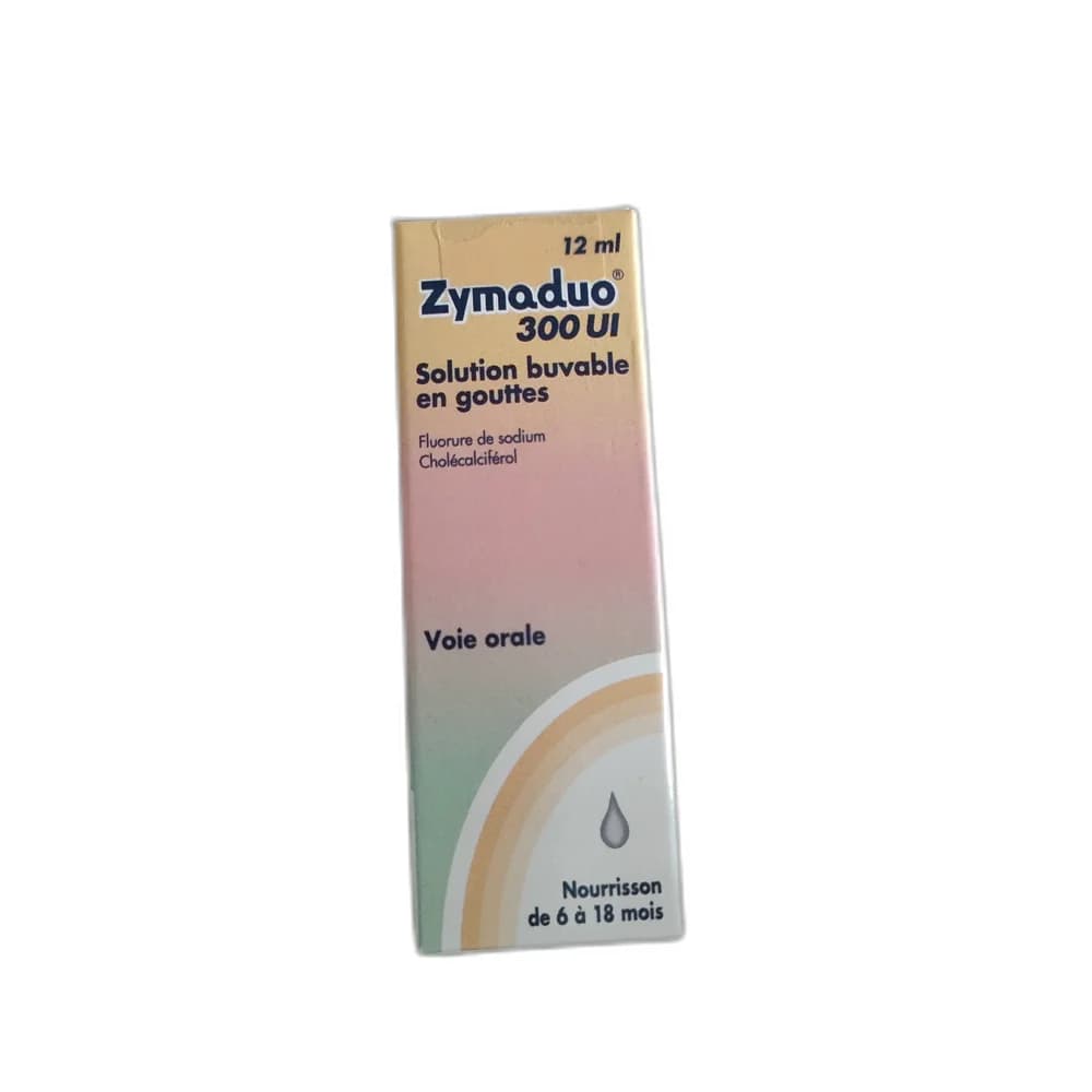 Zymadue 300 UI Vitamin D3 300 IU + fluoride 0.0625 mg per drop, 12 mL
