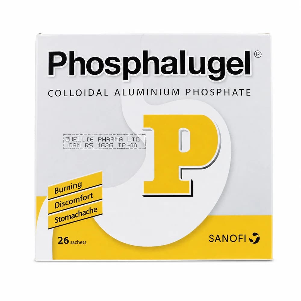Phosphalugel 20% colloidal aluminium phosphate gel, 20 g oral suspension sachet